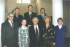 I kairės: dr. J.Puodius, R.Pusvakis, G.Dauginienė, D.Numgaudis, akad.Z.Zinkevičius, dr. V.Lamanauskas, ir ministerijos sekretorės
